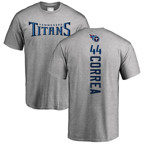Tennessee Titans Men Ash Kamalei Correa Backer NFL Football #44 T Shirt->tennessee titans->NFL Jersey